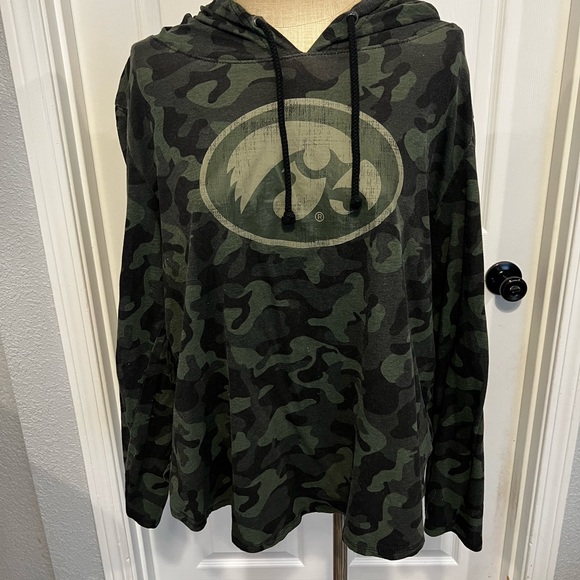 Camo Iowa hooded long sleeve shirt - Picture 1 of 5